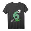 Kinder Geburtstagsshirt zum 6. Geburtstag - Fußball T-Shirt für Jungen und Mädchen mit Fußballmotiv für die Feier, Schule und Kindergarten
