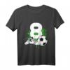 Kinder 8. Geburtstag Jungen Fußball T-Shirt – Cooles Geburtstagsoutfit für kleine Fußball-Fans & Party-Motto