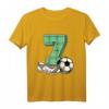 Kinder 7. Geburtstag Fussball T-Shirt – Perfektes Geschenk für kleine Fußballer, Jungen und Mädchen, mit Fußball, Schuhen und Zahl 7