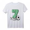 Kinder 7. Geburtstag Fussball T-Shirt – Perfektes Geschenk für kleine Fußballer, Jungen und Mädchen, mit Fußball, Schuhen und Zahl 7