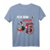 Kinder 5. Geburtstag Fußball T-Shirt für Jungen und Mädchen – Perfektes Geschenk für kleine Fußballer zum 5. Geburtstag