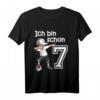 Kinder Fußball T-Shirt zum 7. Geburtstag - Cooles Geschenk für Jungen und Mädchen mit Dab Pose & Fußballmotiv