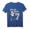 Kinder Fußball T-Shirt zum 7. Geburtstag - Cooles Geschenk für Jungen und Mädchen mit Dab Pose & Fußballmotiv