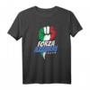 Italien Forza Azzurri Fußball T-Shirt mit Nationalflagge – Perfektes Geschenk für Fans der italienischen Nationalmannschaft