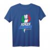 Italien Forza Azzurri Fußball T-Shirt mit Nationalflagge – Perfektes Geschenk für Fans der italienischen Nationalmannschaft