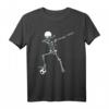 Sanftes Skelett Fußball T-Shirt mit Ball, DAB Hip Hop Skull Geschenk für Halloween, Geburtstage & Weihnachten für Kinder und Erwachsene