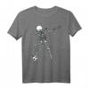 Sanftes Skelett Fußball T-Shirt mit Ball, DAB Hip Hop Skull Geschenk für Halloween, Geburtstage & Weihnachten für Kinder und Erwachsene