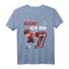 Kinder 7. Geburtstag Fußball T-Shirt für Jungen - Coole Dab Pose, Fußballmotiv und Zahl 7 als Geschenkidee für Geburtstagskinder