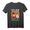 Kinder Fußball Geburtstag T-Shirt für 6-Jährige - Cooles Geschenk mit Dab Tanz Pose, Fußball & Zahl 6 für Jungen & Mädchen