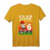 Kinder Fußball Geburtstag T-Shirt für 6-Jährige - Cooles Geschenk mit Dab Tanz Pose, Fußball & Zahl 6 für Jungen & Mädchen