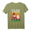 Kinder Fußball Geburtstag T-Shirt für 6-Jährige - Cooles Geschenk mit Dab Tanz Pose, Fußball & Zahl 6 für Jungen & Mädchen