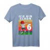 Kinder Fußball Geburtstag T-Shirt für 6-Jährige - Cooles Geschenk mit Dab Tanz Pose, Fußball & Zahl 6 für Jungen & Mädchen