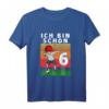 Kinder Fußball Geburtstag T-Shirt für 6-Jährige - Cooles Geschenk mit Dab Tanz Pose, Fußball & Zahl 6 für Jungen & Mädchen