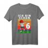 Kinder Fußball Geburtstag T-Shirt für 6-Jährige - Cooles Geschenk mit Dab Tanz Pose, Fußball & Zahl 6 für Jungen & Mädchen