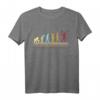 Tennisspieler Sprüche Tennis Sport Evolution Aufschlag T-Shirt – Lustiges Tennis Motiv für Hobby- und Profispieler, ideal als Geschenk zu Weihnachten oder Geburtstag