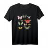 Damen Schmetterlinge Shirt im Retro / Vintage Design - Perfektes Geschenk für Naturliebhaberinnen, Gartenfans & Freunde