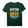 Garten und Bier Darum bin ich hier Gärtner Hobbygärtner T-Shirt - Lustiges Geschenk für Gartenliebhaber, Botaniker & Rentner