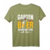 Garten und Bier Darum bin ich hier Gärtner Hobbygärtner T-Shirt - Lustiges Geschenk für Gartenliebhaber, Botaniker & Rentner