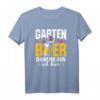 Garten und Bier Darum bin ich hier Gärtner Hobbygärtner T-Shirt - Lustiges Geschenk für Gartenliebhaber, Botaniker & Rentner