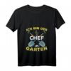 Damen Gärtner T-Shirt - Ich bin der Chef im Garten mit V-Ausschnitt für Hobbygärtnerinnen & Schrebergartenliebhaberinnen