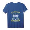 Damen Gärtner T-Shirt - Ich bin der Chef im Garten mit V-Ausschnitt für Hobbygärtnerinnen & Schrebergartenliebhaberinnen