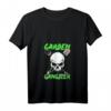 Damen Garden Gangster - Totenkopf T-Shirt mit V-Ausschnitt für Hobby-Gärtnerinnen und Pflanzenliebhaberinnen