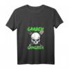 Damen Garden Gangster - Totenkopf T-Shirt mit V-Ausschnitt für Hobby-Gärtnerinnen und Pflanzenliebhaberinnen
