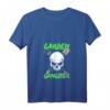 Damen Garden Gangster - Totenkopf T-Shirt mit V-Ausschnitt für Hobby-Gärtnerinnen und Pflanzenliebhaberinnen