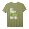 Eat Sleep Garden Repeat T-Shirt – Perfekt für Hobbygärtner, Landschaftsgärtner & Gartenliebhaber als Geschenk für Pflanzen- und Gemüsefreunde