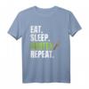 Eat Sleep Garden Repeat T-Shirt – Perfekt für Hobbygärtner, Landschaftsgärtner & Gartenliebhaber als Geschenk für Pflanzen- und Gemüsefreunde