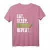 Eat Sleep Garden Repeat T-Shirt – Perfekt für Hobbygärtner, Landschaftsgärtner & Gartenliebhaber als Geschenk für Pflanzen- und Gemüsefreunde