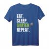 Eat Sleep Garden Repeat T-Shirt – Perfekt für Hobbygärtner, Landschaftsgärtner & Gartenliebhaber als Geschenk für Pflanzen- und Gemüsefreunde