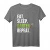 Eat Sleep Garden Repeat T-Shirt – Perfekt für Hobbygärtner, Landschaftsgärtner & Gartenliebhaber als Geschenk für Pflanzen- und Gemüsefreunde