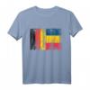 Deutschland und Rumänien Flaggen T-Shirt - Doppelstaatsbürgerschaft, Urlaub & kulturelle Zugehörigkeit zeigen