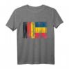 Deutschland und Rumänien Flaggen T-Shirt - Doppelstaatsbürgerschaft, Urlaub & kulturelle Zugehörigkeit zeigen