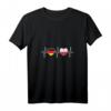 Damen Deutschland und Polen Flaggen T-Shirt mit V-Ausschnitt – Zeige deine doppelte Staatsbürgerschaft, Integration & Liebe zu Deutschland und Polen