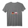 Damen Deutschland und Polen Flaggen T-Shirt mit V-Ausschnitt – Zeige deine doppelte Staatsbürgerschaft, Integration & Liebe zu Deutschland und Polen