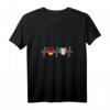 Damen Deutschland und Italien Flaggen T-Shirt mit V-Ausschnitt – Stolz auf doppelte Staatsbürgerschaft, Urlaubsmotiv & kulturelles Statement