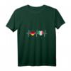 Damen Deutschland und Italien Flaggen T-Shirt mit V-Ausschnitt – Stolz auf doppelte Staatsbürgerschaft, Urlaubsmotiv & kulturelles Statement