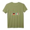 Damen Deutschland und Italien Flaggen T-Shirt mit V-Ausschnitt – Stolz auf doppelte Staatsbürgerschaft, Urlaubsmotiv & kulturelles Statement