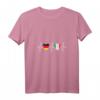 Damen Deutschland und Italien Flaggen T-Shirt mit V-Ausschnitt – Stolz auf doppelte Staatsbürgerschaft, Urlaubsmotiv & kulturelles Statement
