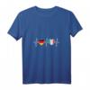 Damen Deutschland und Italien Flaggen T-Shirt mit V-Ausschnitt – Stolz auf doppelte Staatsbürgerschaft, Urlaubsmotiv & kulturelles Statement