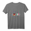 Damen Deutschland und Italien Flaggen T-Shirt mit V-Ausschnitt – Stolz auf doppelte Staatsbürgerschaft, Urlaubsmotiv & kulturelles Statement