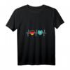 Damen Deutschland und Kasachstan Flaggen T-Shirt mit V-Ausschnitt – Zeichen für doppelte Staatsbürgerschaft, Integration & Reisesouvenir