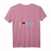 Damen Deutschland und Kasachstan Flaggen T-Shirt mit V-Ausschnitt – Zeichen für doppelte Staatsbürgerschaft, Integration & Reisesouvenir