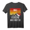 Mali ruft an und ich muss gehen T-Shirt – Vintage Berg Sonnenuntergang Design für Mali-Reisende und Heimatliebhaber