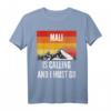 Mali ruft an und ich muss gehen T-Shirt – Vintage Berg Sonnenuntergang Design für Mali-Reisende und Heimatliebhaber
