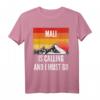 Mali ruft an und ich muss gehen T-Shirt – Vintage Berg Sonnenuntergang Design für Mali-Reisende und Heimatliebhaber