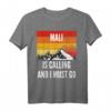 Mali ruft an und ich muss gehen T-Shirt – Vintage Berg Sonnenuntergang Design für Mali-Reisende und Heimatliebhaber