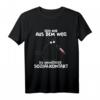 Katze Messer Geh mir aus dem Weg du unnötiger Sozialkontakt T-Shirt – Lustiges Spruch-Shirt für Frauen und Männer als Geschenk